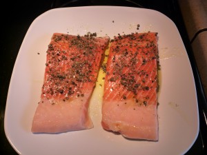 Trout with Green Peppercorns
