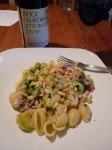 Pasta with Spring Onions, Napa Cabbage and Prosciutto