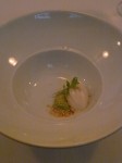 Pear Sorbet and Avocado Puree with Yeast Crumble