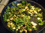 Grilled broccoli, sauteed chard, garlic, chili flakes