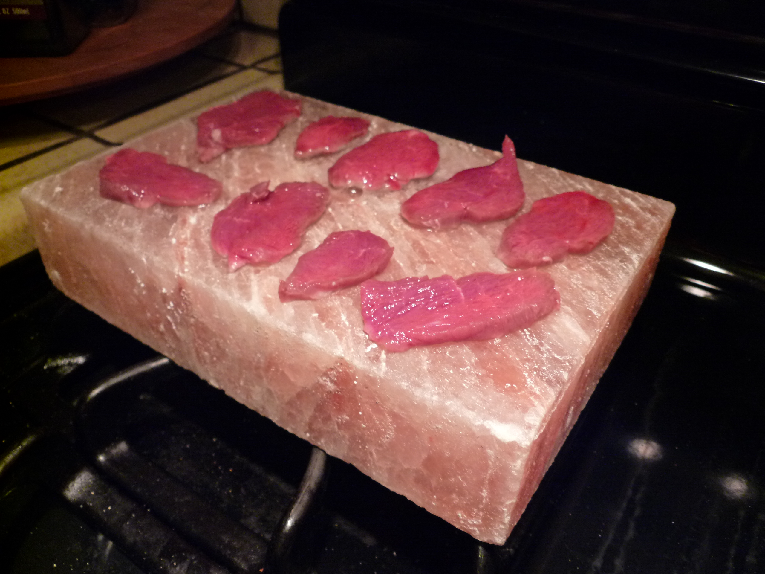 First batch of rib-eye slices