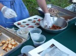 Preparing the appetizers