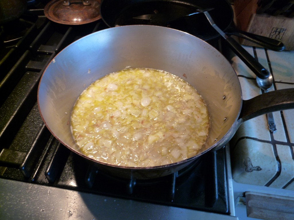 Onions and white wine