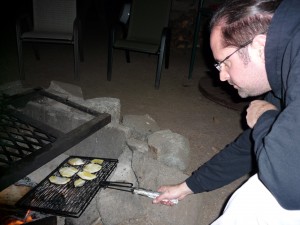 Grilling the one porcini we found