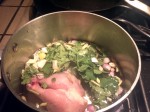 Broth simmering