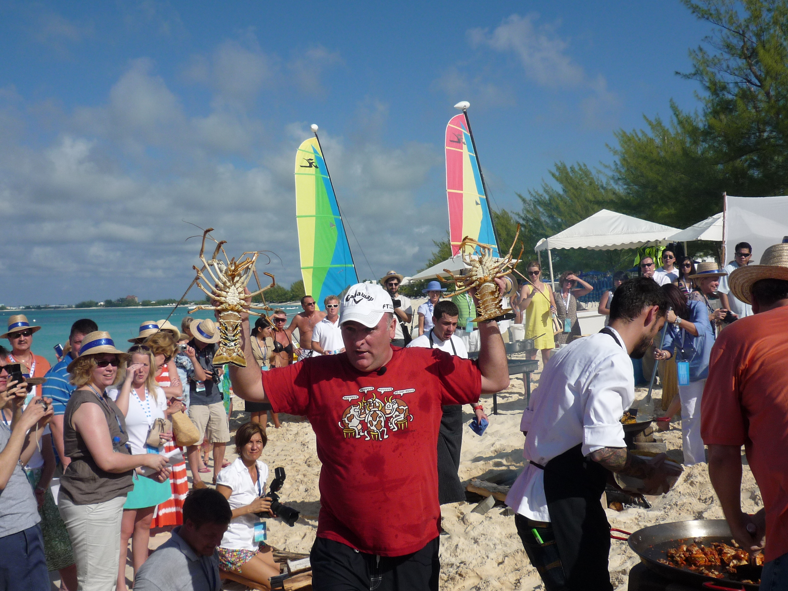 Jose Andres with spiny lobster