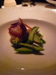 Scallop, asparagus, scallop chip