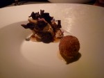 Candy cap ice cream, sunchoke chips