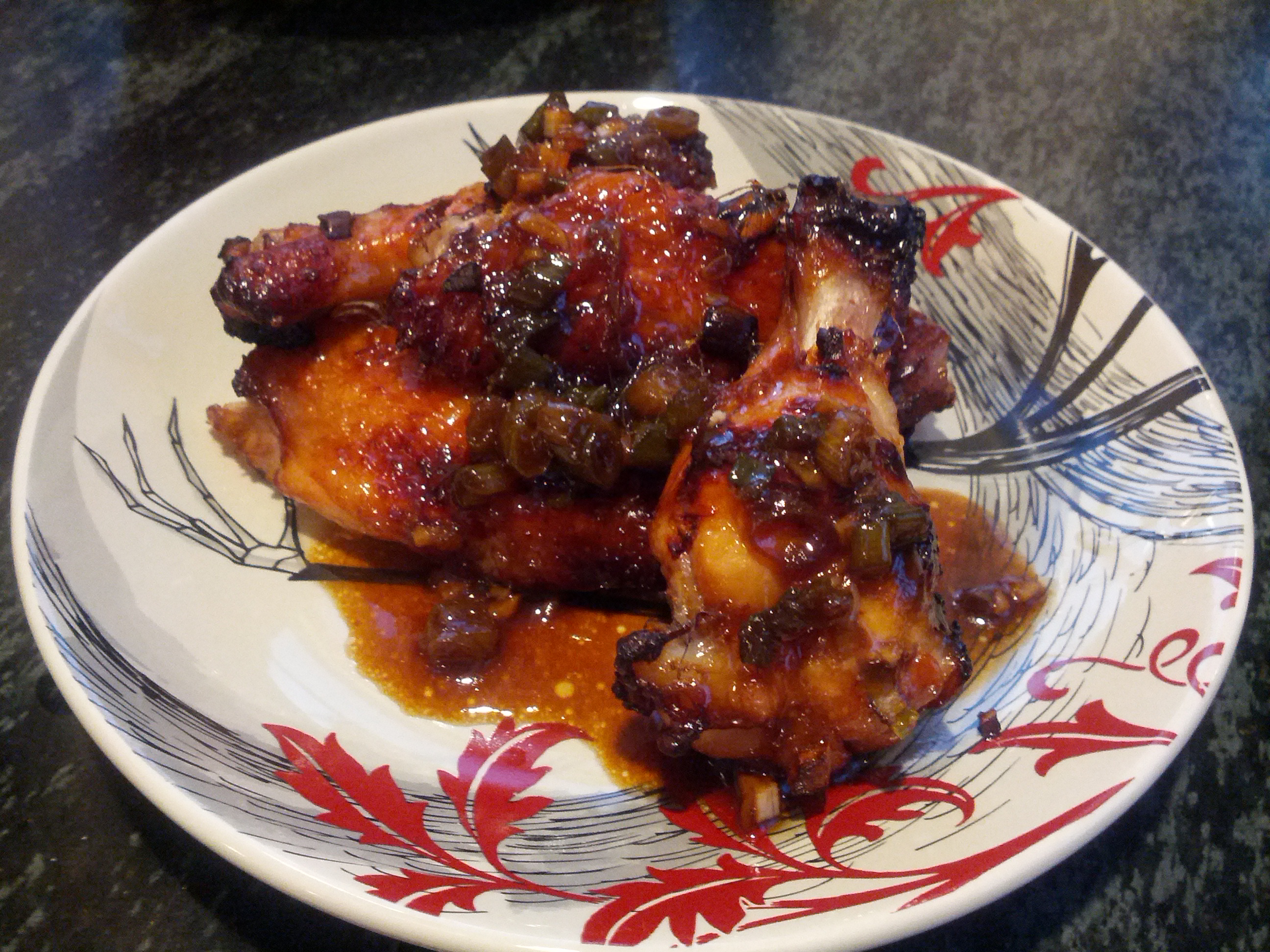 Honey-soy glazed chicken wings