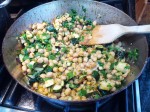 Chickpeas, zucchini, lemon - awaiting pasta