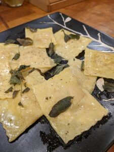 Butternut squash ravioli